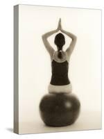 Woman Sitting on Exercise Ball-Cristina-Stretched Canvas