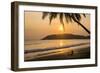 Woman Sitting on Mirissa Beach Watching the Sun Set-Matthew Williams-Ellis-Framed Photographic Print