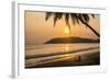 Woman Sitting on Mirissa Beach Watching the Sun Set-Matthew Williams-Ellis-Framed Photographic Print