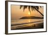 Woman Sitting on Mirissa Beach Watching the Sun Set-Matthew Williams-Ellis-Framed Photographic Print