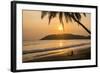 Woman Sitting on Mirissa Beach Watching the Sun Set-Matthew Williams-Ellis-Framed Photographic Print