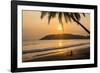 Woman Sitting on Mirissa Beach Watching the Sun Set-Matthew Williams-Ellis-Framed Photographic Print