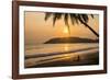 Woman Sitting on Mirissa Beach Watching the Sun Set-Matthew Williams-Ellis-Framed Photographic Print