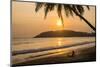 Woman Sitting on Mirissa Beach Watching the Sun Set-Matthew Williams-Ellis-Mounted Premium Photographic Print