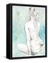 Woman Sitting on Pattern II-Lanie Loreth-Framed Stretched Canvas