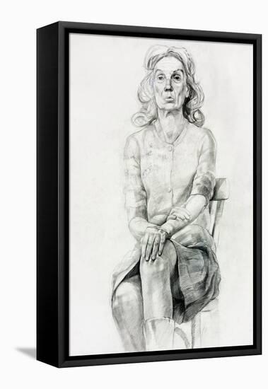 Woman Sitting Sketch-Boyan Dimitrov-Framed Stretched Canvas