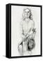 Woman Sitting Sketch-Boyan Dimitrov-Framed Stretched Canvas