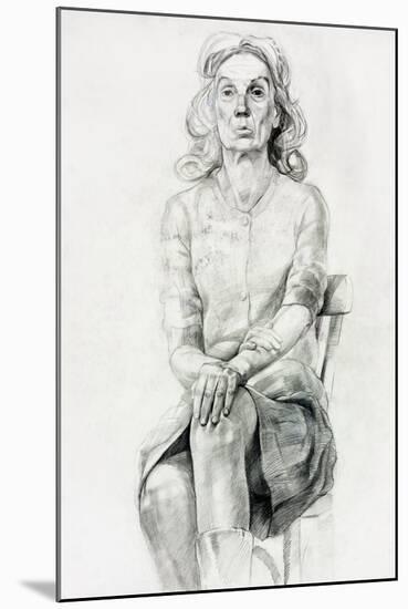 Woman Sitting Sketch-Boyan Dimitrov-Mounted Art Print