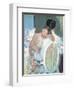 Woman Sitting with a Child in Her Arms-Mary Cassatt-Framed Giclee Print