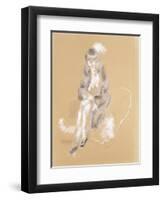 Woman Sitting-Jules Pascin-Framed Giclee Print