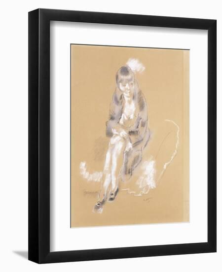 Woman Sitting-Jules Pascin-Framed Giclee Print