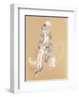 Woman Sitting-Jules Pascin-Framed Giclee Print