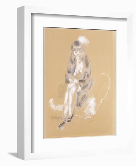 Woman Sitting-Jules Pascin-Framed Giclee Print