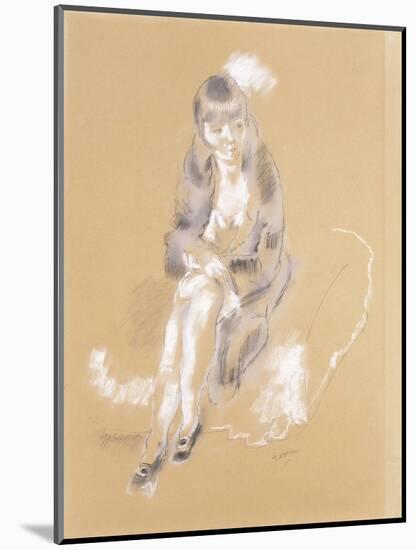 Woman Sitting-Jules Pascin-Mounted Giclee Print