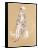 Woman Sitting-Jules Pascin-Framed Stretched Canvas