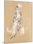 Woman Sitting-Jules Pascin-Mounted Giclee Print