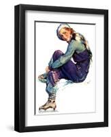 "Woman Skater,"January 21, 1933-Guy Hoff-Framed Giclee Print