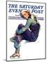 "Woman Skater," Saturday Evening Post Cover, January 21, 1933-Guy Hoff-Mounted Premium Giclee Print