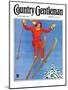 "Woman Ski Jumper," Country Gentleman Cover, January 1, 1934-Carolyn Haywood-Mounted Giclee Print