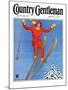 "Woman Ski Jumper," Country Gentleman Cover, January 1, 1934-Carolyn Haywood-Mounted Giclee Print