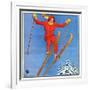 "Woman Ski Jumper,"January 1, 1934-Carolyn Haywood-Framed Giclee Print