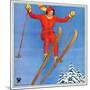 "Woman Ski Jumper,"January 1, 1934-Carolyn Haywood-Mounted Giclee Print