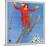 "Woman Ski Jumper,"January 1, 1934-Carolyn Haywood-Mounted Giclee Print