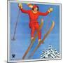 "Woman Ski Jumper,"January 1, 1934-Carolyn Haywood-Mounted Giclee Print