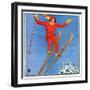 "Woman Ski Jumper,"January 1, 1934-Carolyn Haywood-Framed Premium Giclee Print