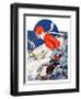 "Woman Skier,"February 14, 1931-James C. McKell-Framed Giclee Print