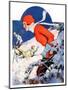 "Woman Skier,"February 14, 1931-James C. McKell-Mounted Giclee Print