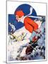 "Woman Skier,"February 14, 1931-James C. McKell-Mounted Giclee Print