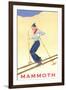 Woman Skiing Down Hill, Mammoth-null-Framed Art Print