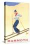 Woman Skiing Down Hill, Mammoth-null-Stretched Canvas