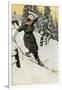 Woman Skiing, Late 19th or Early 20th Century-Ernst Platz-Framed Giclee Print