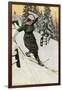 Woman Skiing, Late 19th or Early 20th Century-Ernst Platz-Framed Giclee Print