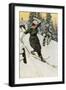 Woman Skiing, Late 19th or Early 20th Century-Ernst Platz-Framed Giclee Print