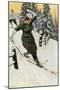 Woman Skiing, Late 19th or Early 20th Century-Ernst Platz-Mounted Giclee Print