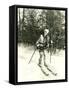 Woman Skiing-null-Framed Stretched Canvas