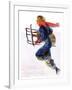 "Woman Sledder,"January 19, 1935-John LaGatta-Framed Giclee Print