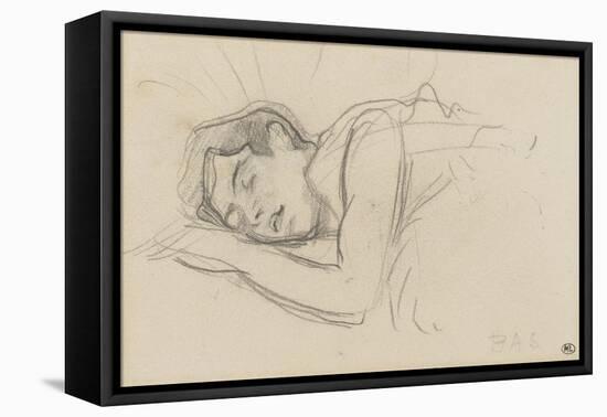 Woman Sleeping, Right Cheek Resting on the Left Hand-Henri de Toulouse-Lautrec-Framed Stretched Canvas