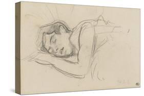 Woman Sleeping, Right Cheek Resting on the Left Hand-Henri de Toulouse-Lautrec-Stretched Canvas