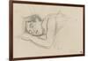 Woman Sleeping, Right Cheek Resting on the Left Hand-Henri de Toulouse-Lautrec-Framed Giclee Print