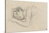 Woman Sleeping, Right Cheek Resting on the Left Hand-Henri de Toulouse-Lautrec-Stretched Canvas
