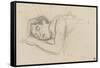 Woman Sleeping, Right Cheek Resting on the Left Hand-Henri de Toulouse-Lautrec-Framed Stretched Canvas