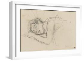 Woman Sleeping, Right Cheek Resting on the Left Hand-Henri de Toulouse-Lautrec-Framed Giclee Print