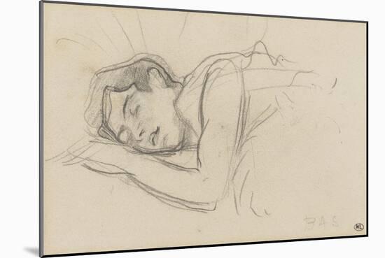 Woman Sleeping, Right Cheek Resting on the Left Hand-Henri de Toulouse-Lautrec-Mounted Giclee Print