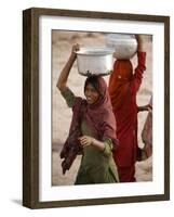 Woman Smiles after Collecting Drinking Water, on the Outskirts of Islamabad, Pakistan-null-Framed Photographic Print