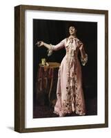 Woman Smoking, 1895-John George Brown-Framed Giclee Print