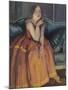 Woman Smoking a Cigarette on a Sofa-Konstantin Andreyevich Somov-Mounted Giclee Print